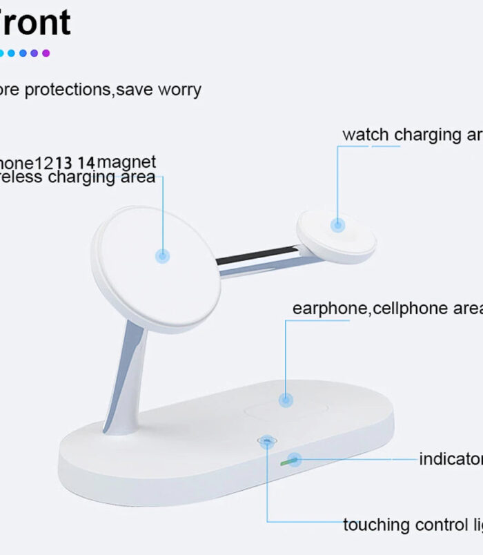 3-in-1 Wireless Charging Stand – Fast Magnetic Charger for iPhone, Apple Watch & AirPods - zapplixusa Inc