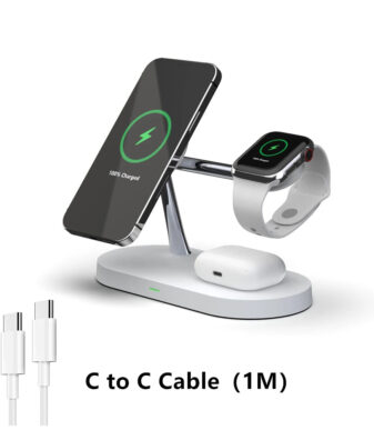 3-in-1 Wireless Charging Stand – Fast Magnetic Charger for iPhone, Apple Watch & AirPods - zapplixusa Inc