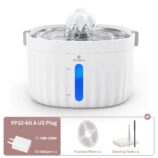 Automatic Pet Water Fountain with Stainless Steel Tray – Ultra-Quiet & 6-Level Filtration - zapplixusa Inc